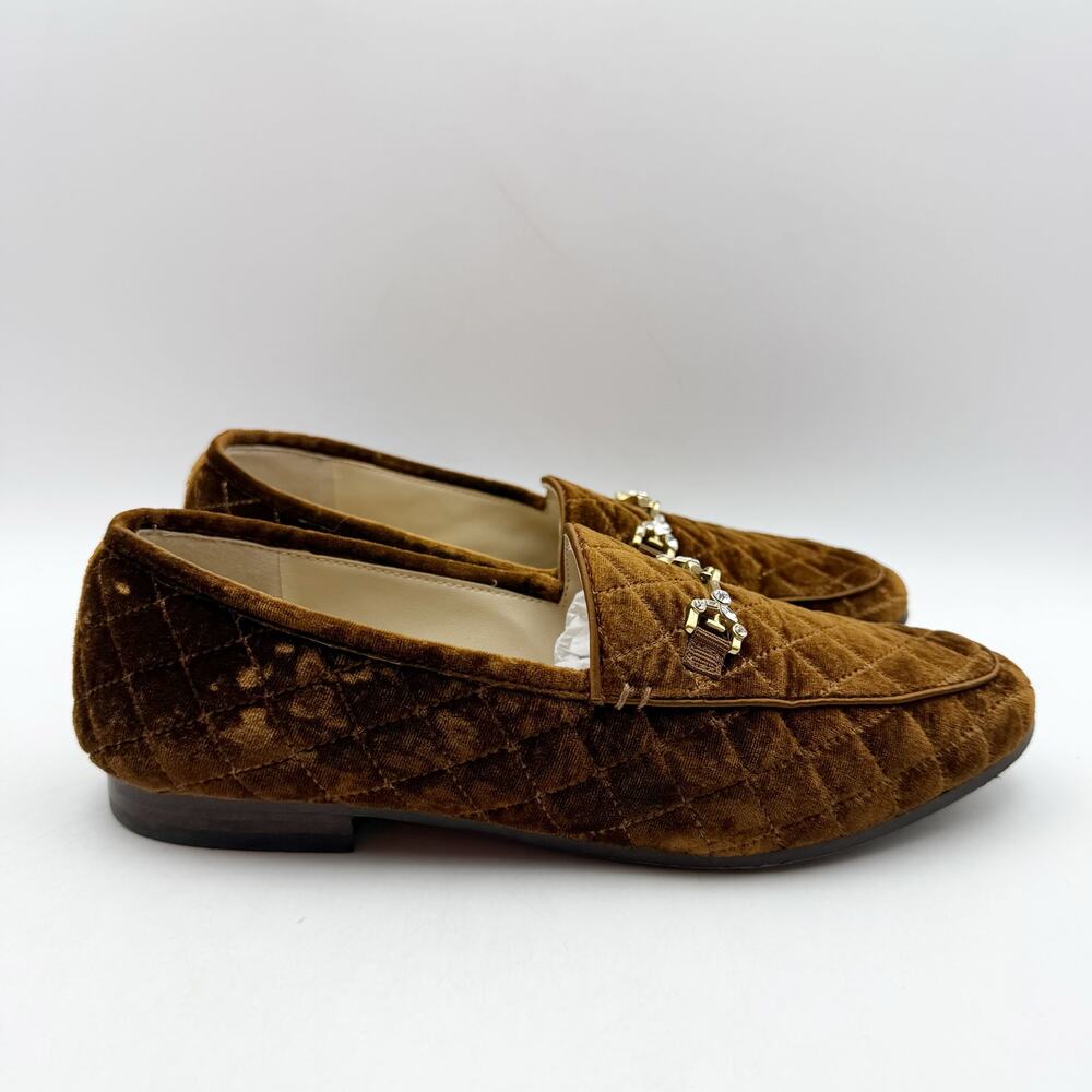 Sam Edelman Womens Loraine Regal Loafers Size 7 M EU 37 Camel Brown Cotton - Picture 2 of 12